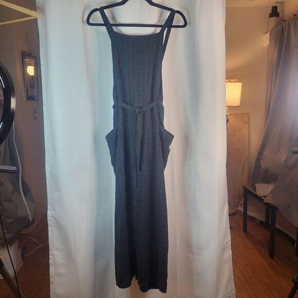 J. MATISSE Dark Green/Navy Plaid Cotton Apron Dress - Picture 5 of 15